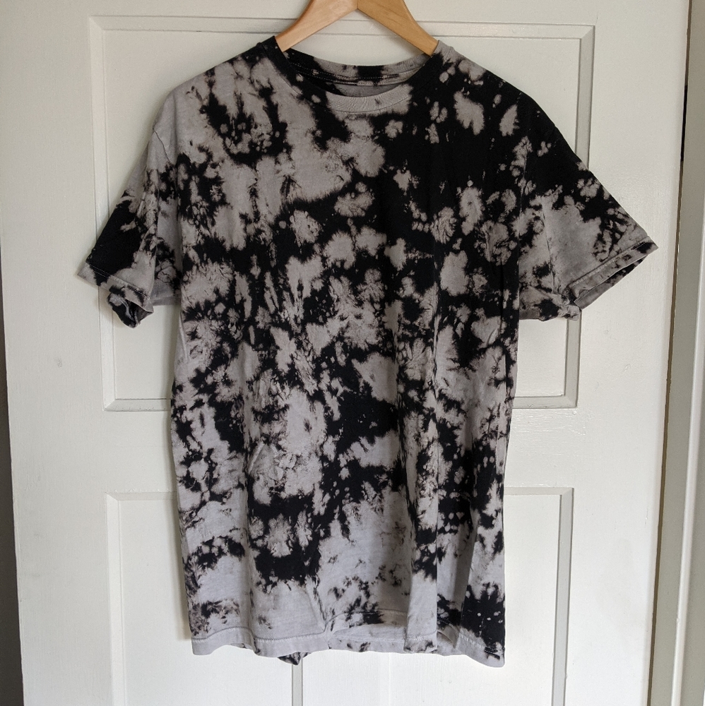 Urban Outfitters Black Tie-Dye Tee